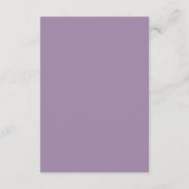 Regal Lavender | Wedding Guest Details QR Code Begleitkarte (Rückseite)
