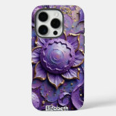 Regal Lila floral Abstrakt Art Case-Mate iPhone Hülle (Rückseite)