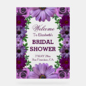 Regal Lila floral Brautparty Acrylschild (Vorderseite)