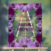 Regal Lila floral Brautparty Acrylschild (Neutral)