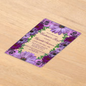 REGAL Lila Floral Graduation Party Acryleinladungen (Ablage )