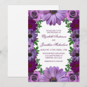 Regal Lila Floral Wedding Einladung (Vorne/Hinten)