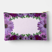 Regal Lila Floral Wedding Zubehörtasche (Rückseite)