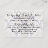 Regal lila grau und cremefarbene Damaskus Begleitkarte (Rückseite)