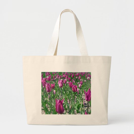 Regal Lila Tulips Jumbo Stoffbeutel (Vorne)