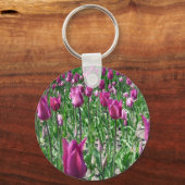 Regal Lila Tulips Schlüsselanhänger (Vorderseite)