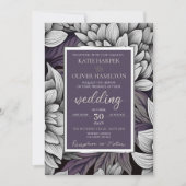 Regal Lilac & Billiant White Bloom Wedding Einladung (Vorderseite)