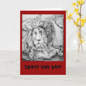 Regal Lion Birthday Karte (Gelbe Blume)