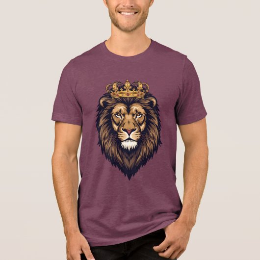 Regal Lion Crown Emblem Tri-Blend Shirt (Vorderseite)