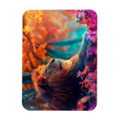 Regal Lion im verzauberten Walddesign Magnet (Vertikal)