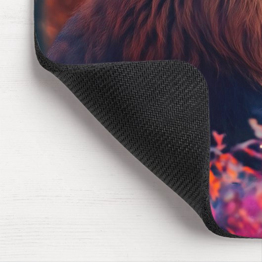 Regal Lion im verzauberten Walddesign Mousepad (Ecke)