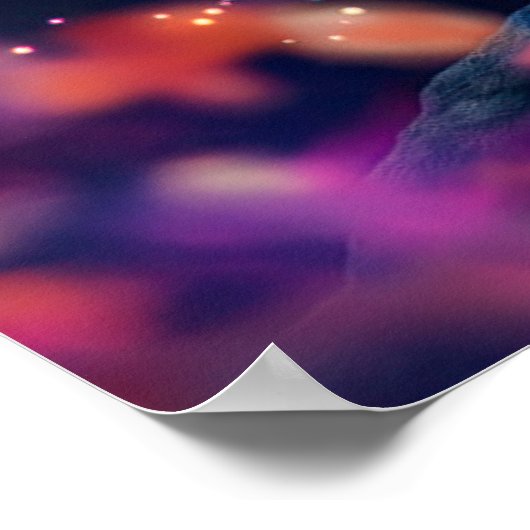 Regal Lion im verzauberten Walddesign Poster (Ecke)