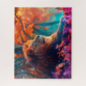 Regal Lion im verzauberten Walddesign Puzzle (Vertikal)