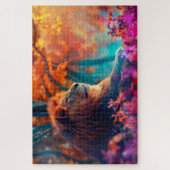 Regal Lion im verzauberten Walddesign Puzzle (Vertikal)