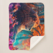 Regal Lion im verzauberten Walddesign Sherpadecke (Vorderseite)