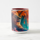 Regal Lion im verzauberten Walddesign Tasse (Zentrum)