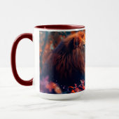 Regal Lion im verzauberten Walddesign Tasse (Links)