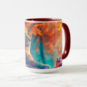 Regal Lion im verzauberten Walddesign Tasse (VorderseiteRechts)