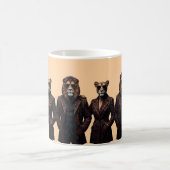 Regal Lion & Lioness Power Couple in Ethnic  Kaffeetasse (Mittel)
