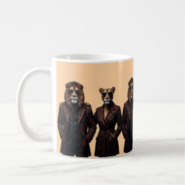 Regal Lion & Lioness Power Couple in Ethnic  Kaffeetasse