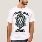 Regal Lion mit Star von David Emblem Design T-Shirt (Vorderseite)