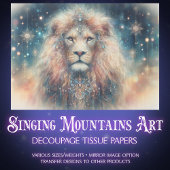 Regal Lion of Judah Christian Art Decoupage Seidenpapier