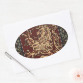 Regal Lion Tapestry Ovaler Aufkleber (Umschlag)