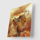 Regal Lions Lioness Acrylmauer Uhr (Winkel)