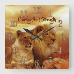 Regal Lions Löwin Acryl Wanduhr