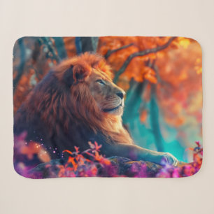 Regal-Löwe im Design Enchanted Forest Sherpadecke