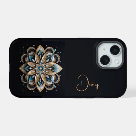 Regal Mandala Phone Case iPhone 15 Hülle (Rückseite (Horizontal))