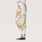 Regal Marble Seamless Pattern – Gold Baroque Leggings (Links)