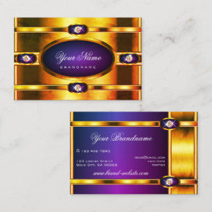 Regal marmoriert Golden Shimmer Lila Farbenleuchte Visitenkarte