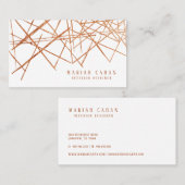 Regal Minimal bohemian Geometrie Line Muster Visitenkarte (Vorne/Hinten)