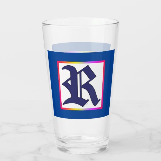 REGAL MONOGRAM, ANFANG R Bier Glas (Rückseite)
