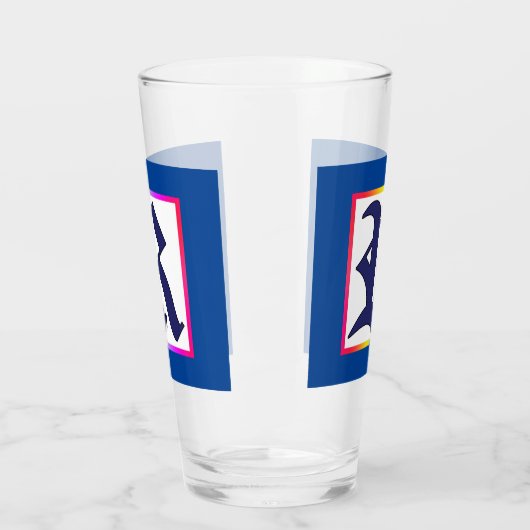 REGAL MONOGRAM, ANFANG R Bier Glas (Links)