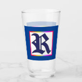 REGAL MONOGRAM, ANFANG R Bier Glas (Vorderseite)