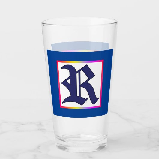 REGAL MONOGRAM, ANFANG R Bier Glas (Vorderseite)