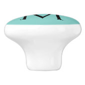 Regal Monogram Crown Soft Seafoam Green Keramikknauf (Seitenansicht)