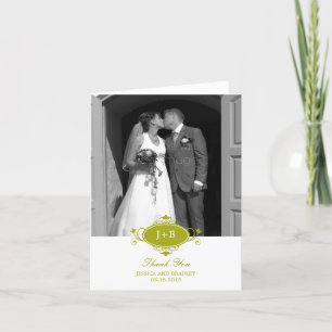 Regal Monogram Danksagungskarte Dankeskarte