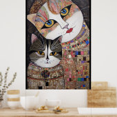 Regal Mosaic Feline Gaze Poster (Küche)