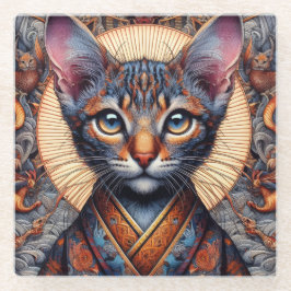 Regal Mythic verzierte Fantasy-Katze Glasuntersetzer