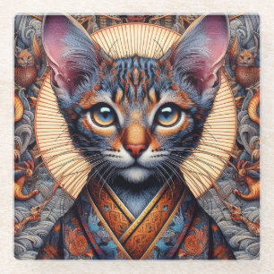 Regal Mythic verzierte Fantasy-Katze Glasuntersetzer