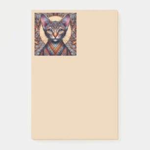 Regal Mythic verzierte Fantasy-Katze Post-it Klebezettel