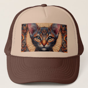 Regal Mythic verzierte Fantasy-Katze Truckerkappe