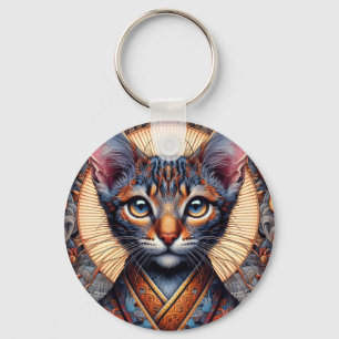 Regal Mythic verzierte Fantasy-Katzen-Planer Schlüsselanhänger