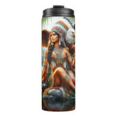 Regal Native Woman, Adler Companion. Thermosbecher (Vorderseite)