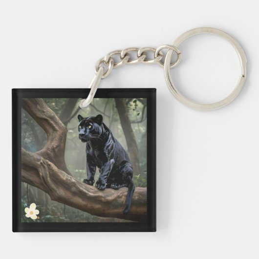 "Regal Panther Pose" Schlüsselanhänger (Rückseite)