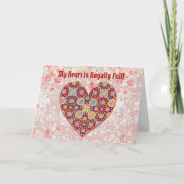 Regal Pattern Liebe Herzstück Valentine Karte