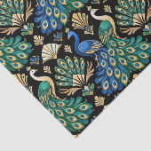 Regal Peacock Art Deco Seidenpapier (Ausschnitt)